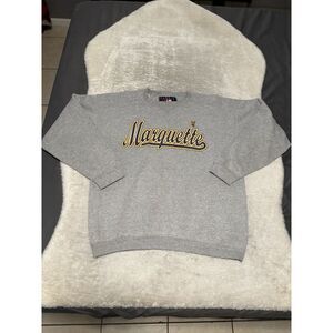 Vintage 90s Marquette University Plaid Spellout Sweatshirt Men's Large Galt Sand
